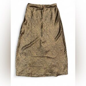 Jon & Anna Gold and Black Leopard Patterned Skirt